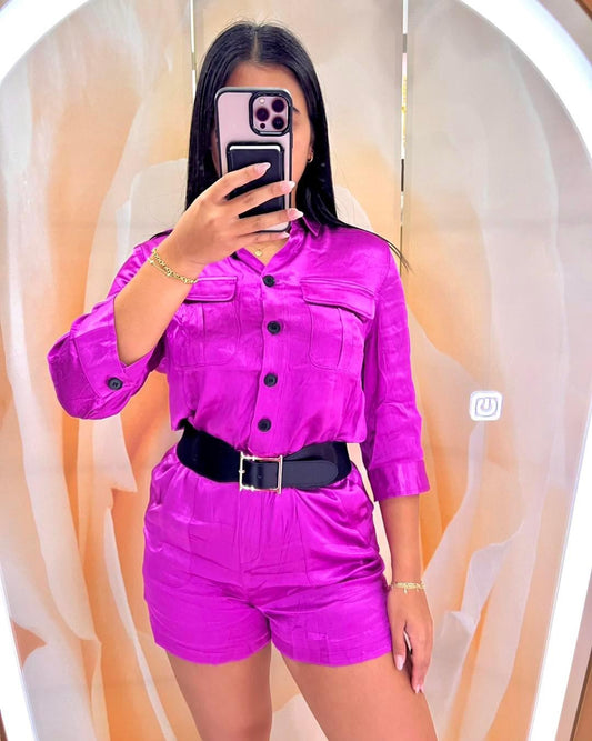 Purple Casual Romper R40004