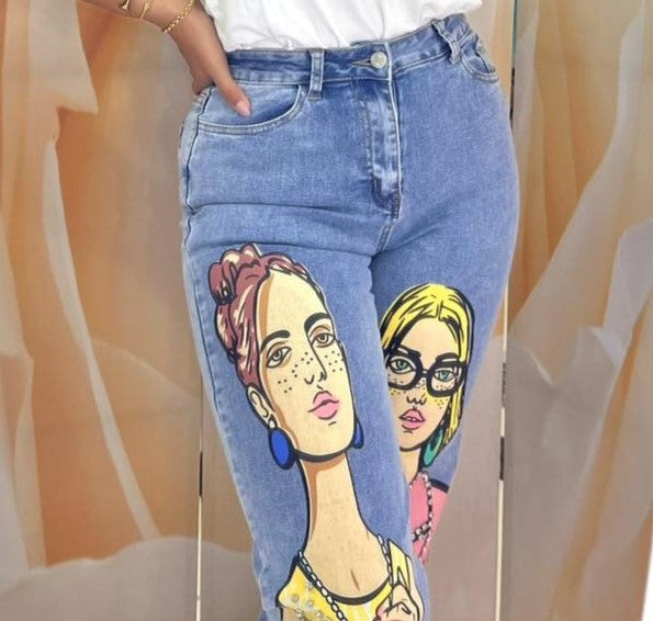 Stretchy Jean With Dolls P4826