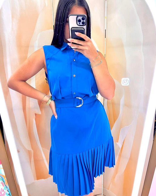 Short Blue Dress T38381