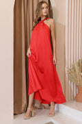 Silk Satin Red Dress
