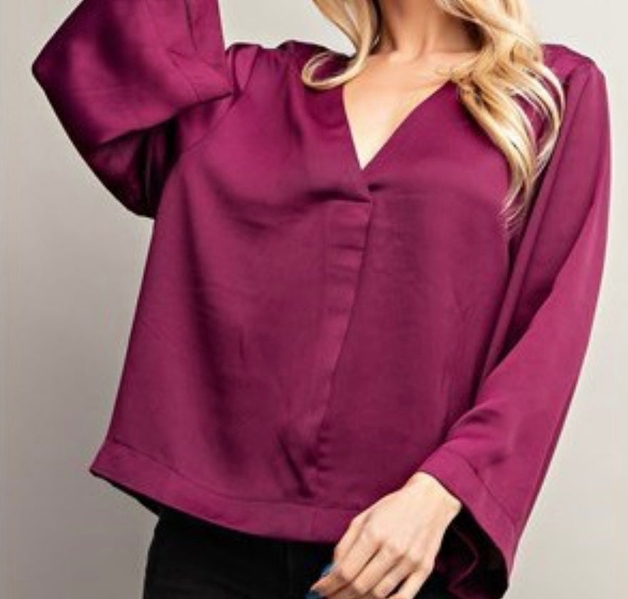 Satin V Neck  GT7297