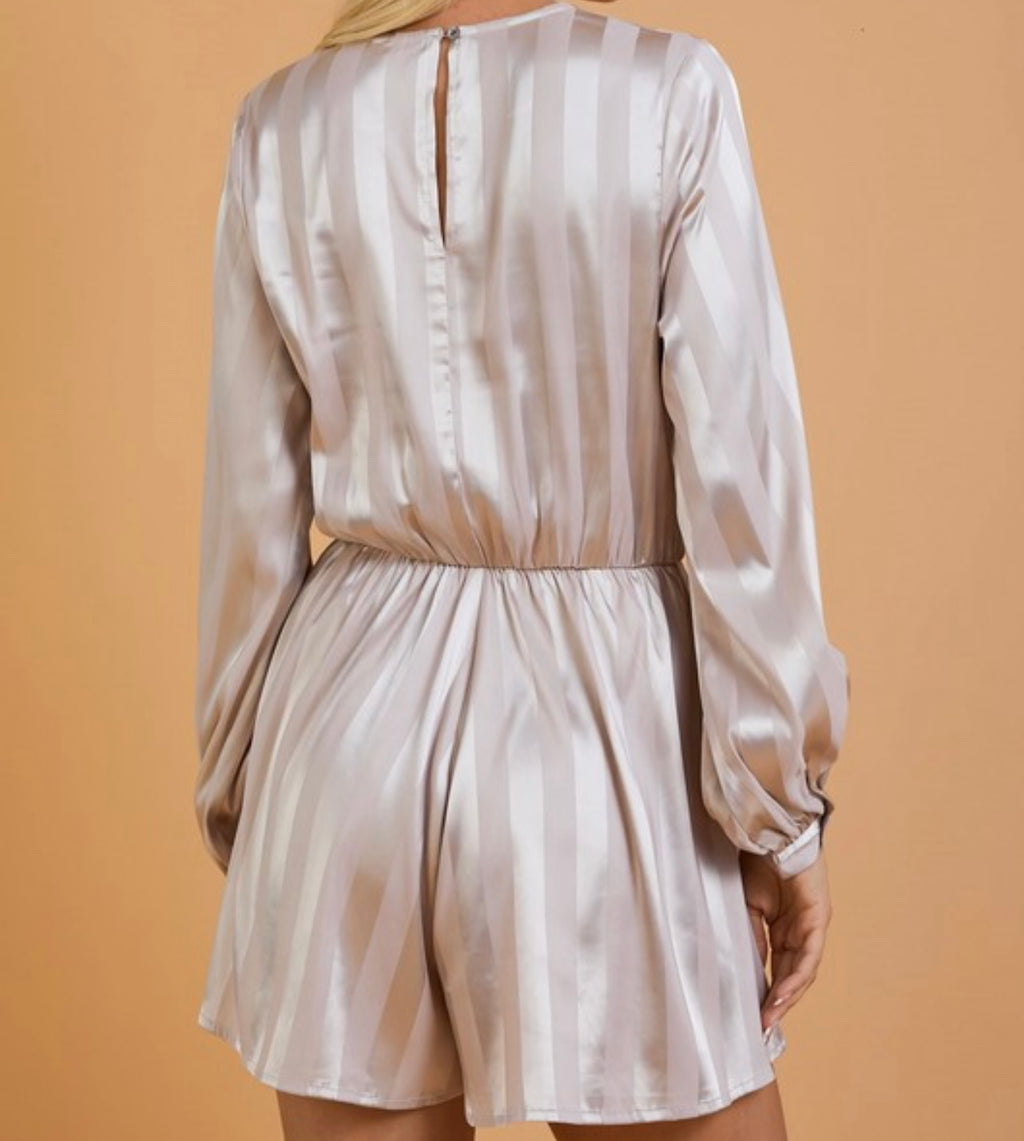 Short Romper Beige and Champagne