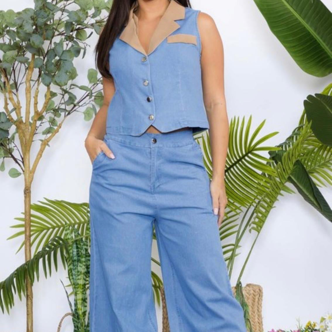 Bella Dark Wash Jean Set